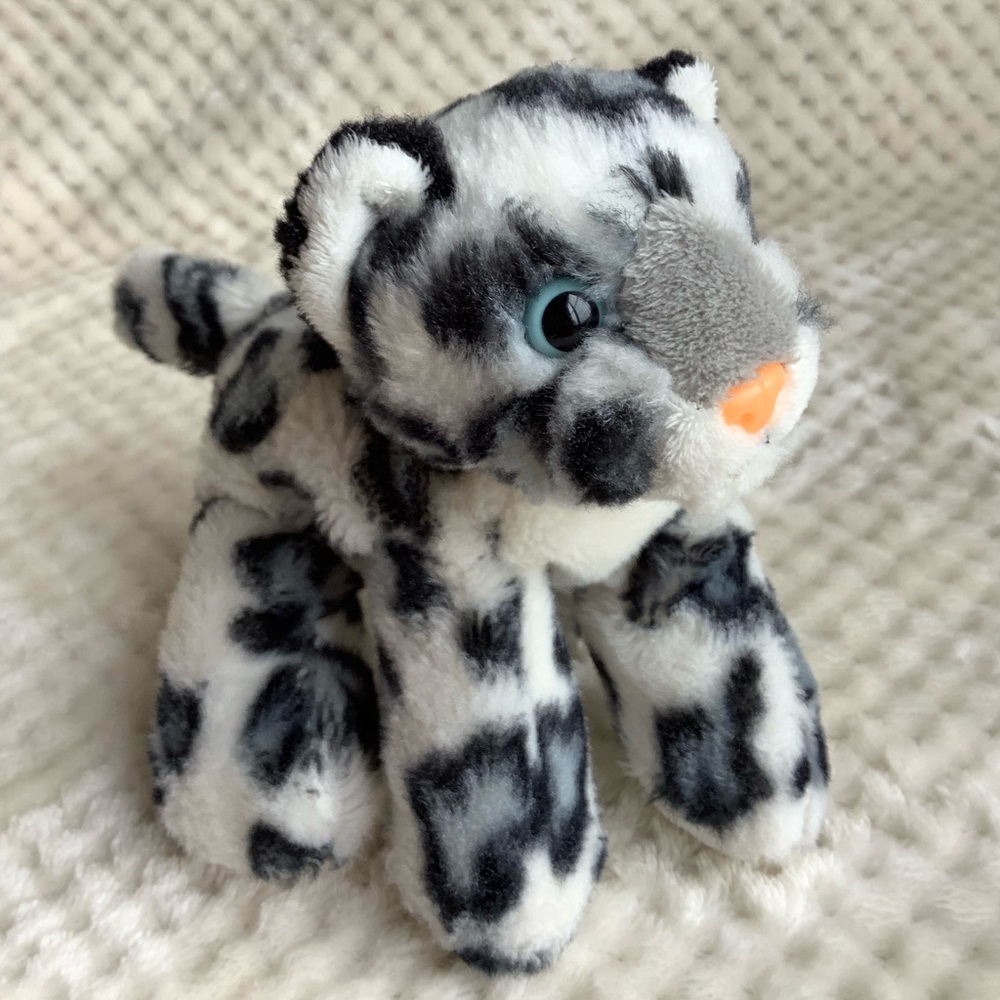 Telus Critter Plush Snow Leopard Kitten Stuffed Animal Cat Toy